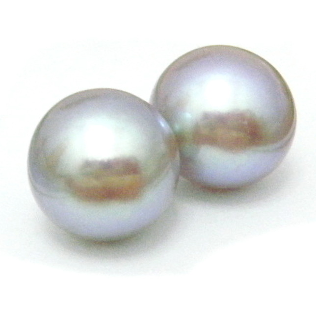 Mauve/Green Round 9.5mm Pearls